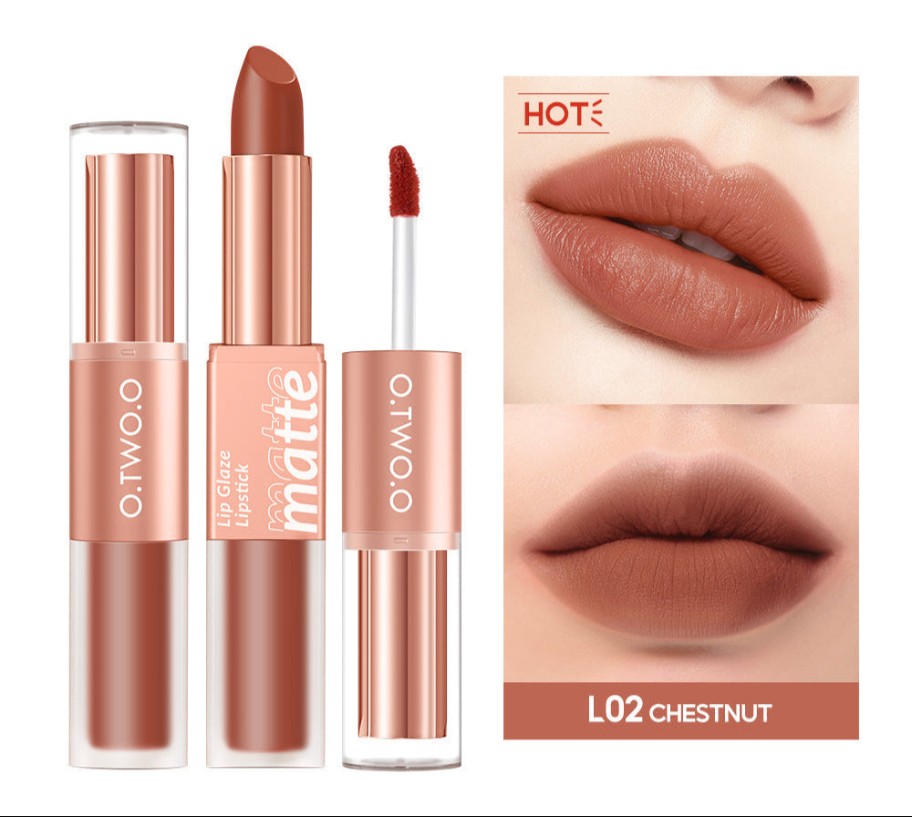 O.TWO.O 2-in-1 Matte Lip Glaze & Lipstick