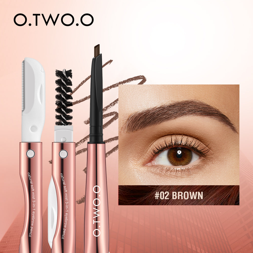 O.TWO.O Natural Soft Mist 3-In-1 Eyebrow Pencil