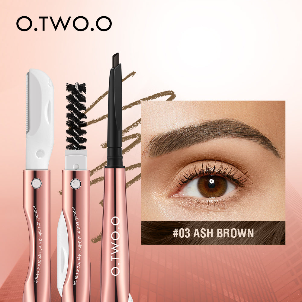O.TWO.O Natural Soft Mist 3-In-1 Eyebrow Pencil