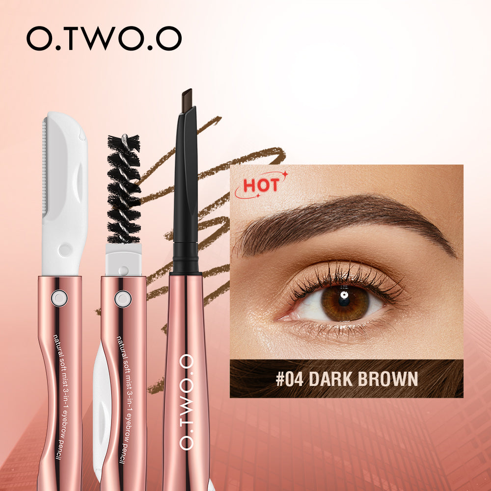 O.TWO.O Natural Soft Mist 3-In-1 Eyebrow Pencil