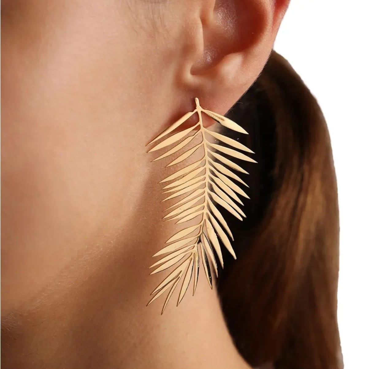 Stainless Steel Feather Earrings
