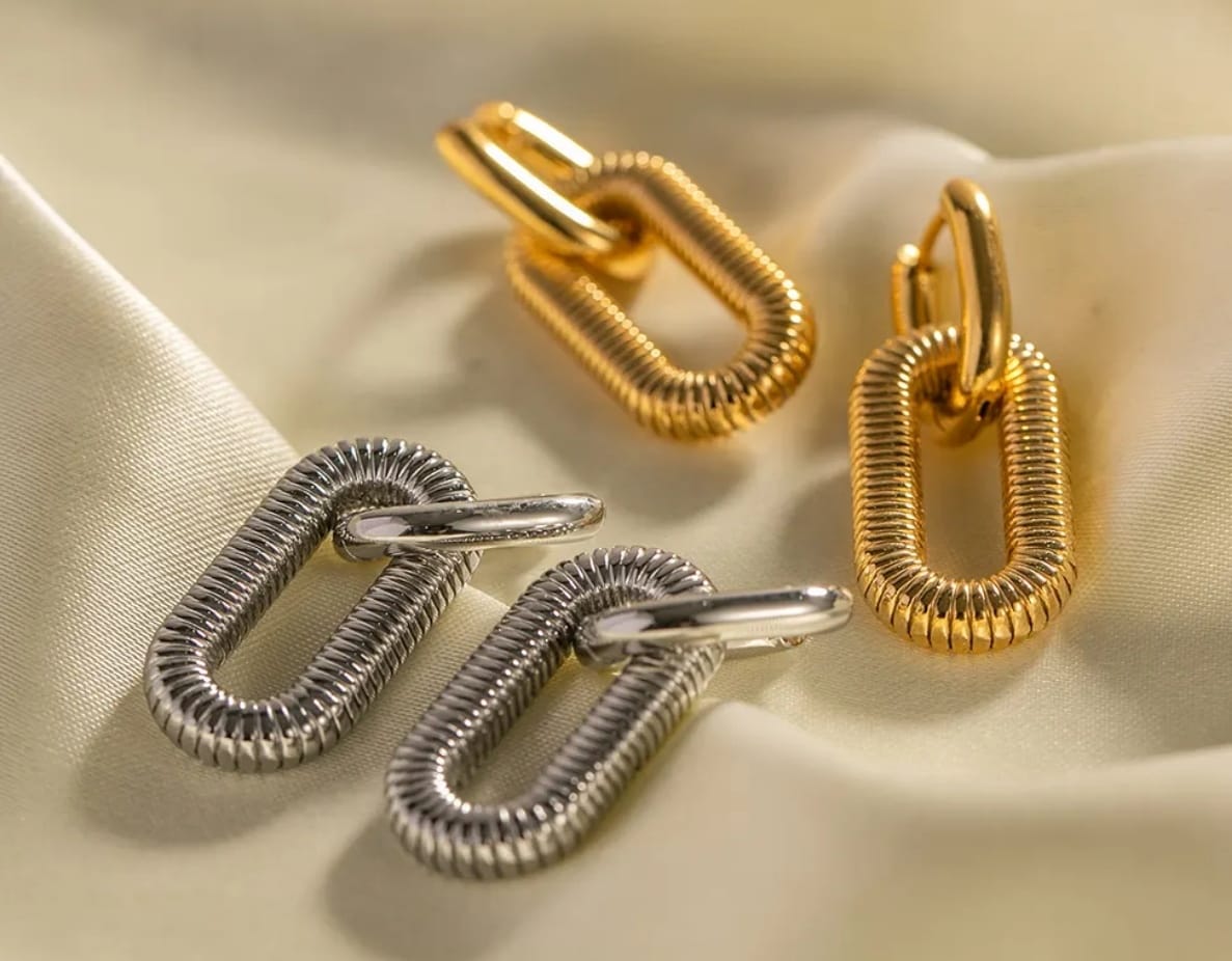 Stainless Steel Pendant Earrings