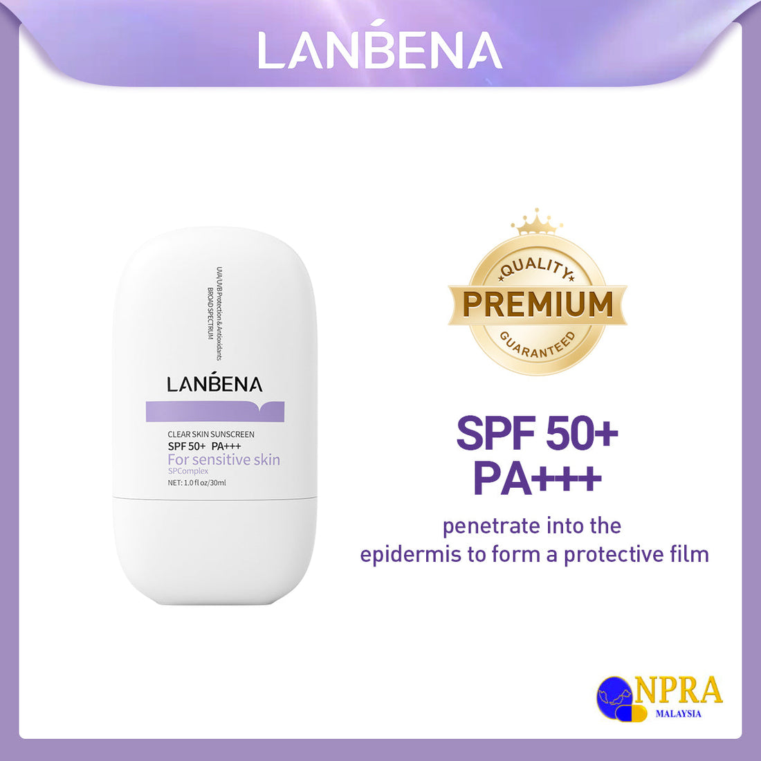 Lanbena Clear Skin Sunscreen SPF50+ PA+++