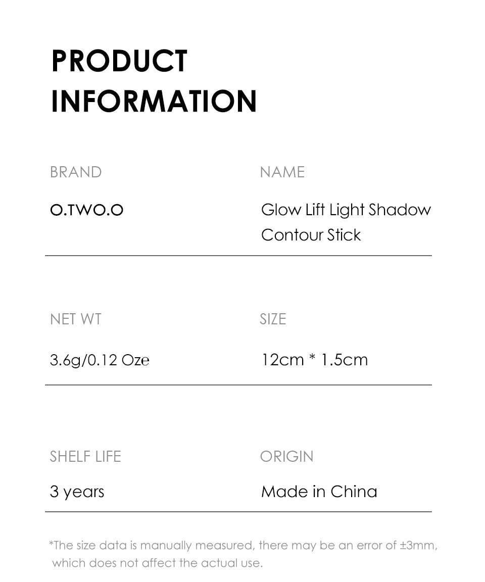 O.TWO.O Glow Lift Light Shadow Contour Stick
