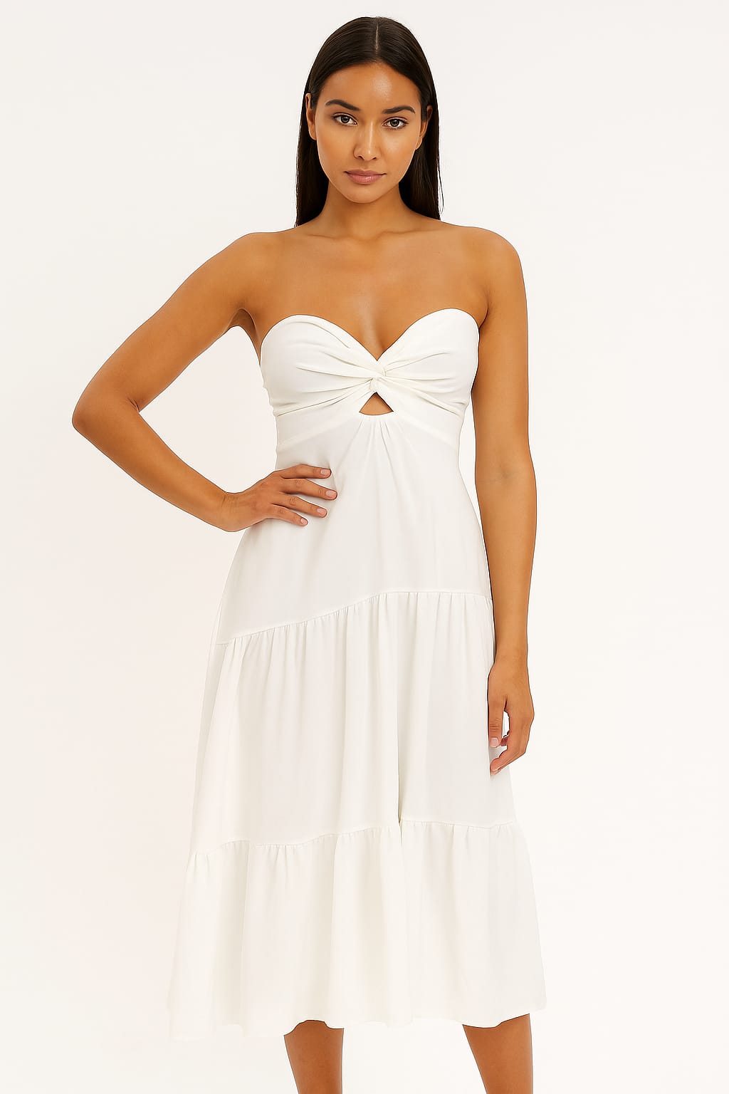 White Strapless Dress