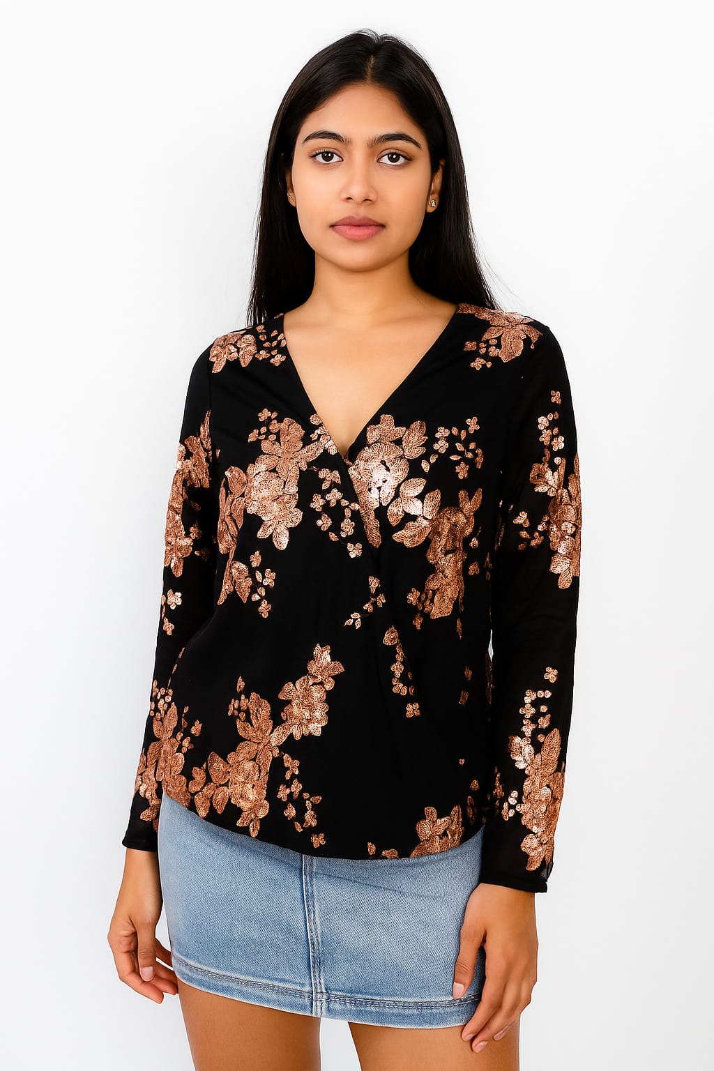 Rose Gold Sequin Top