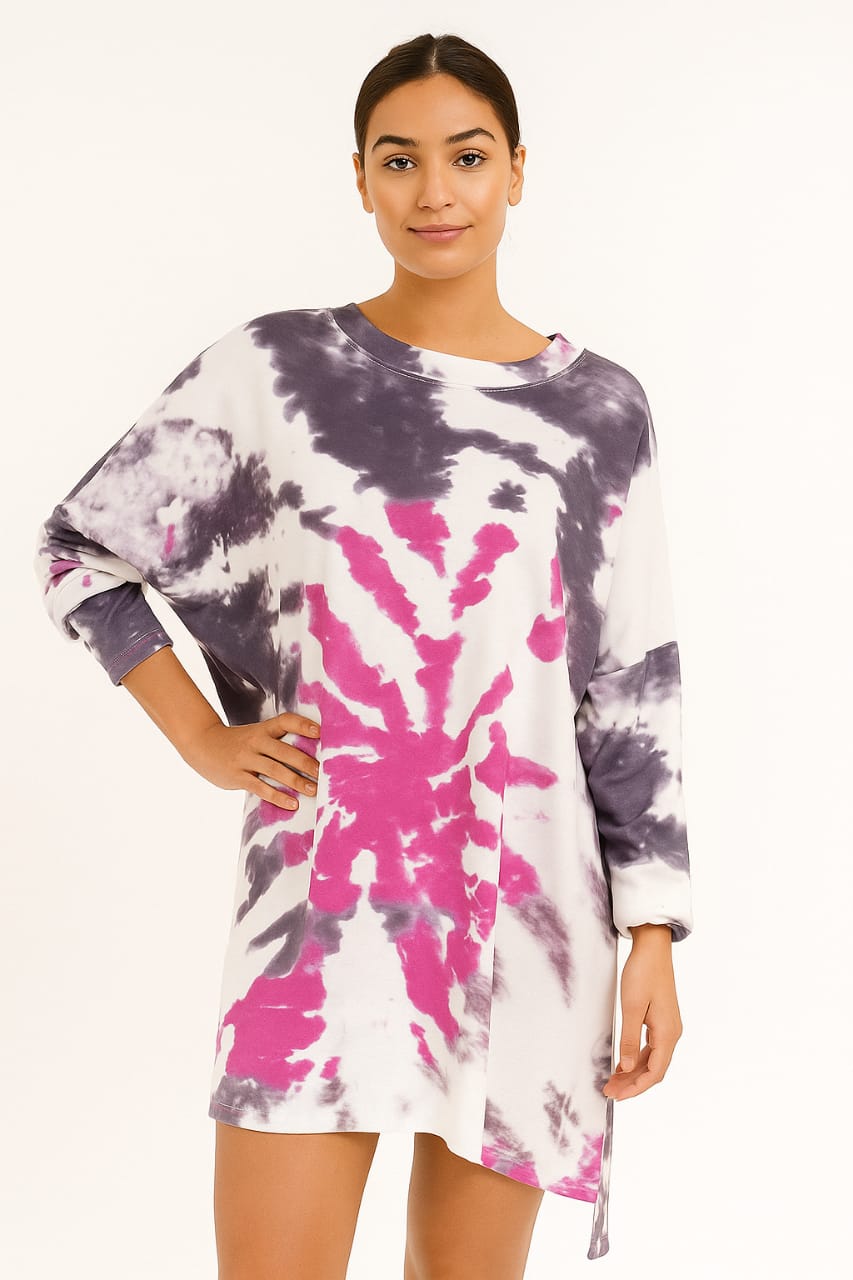 Tie-Dye Sweater Dress