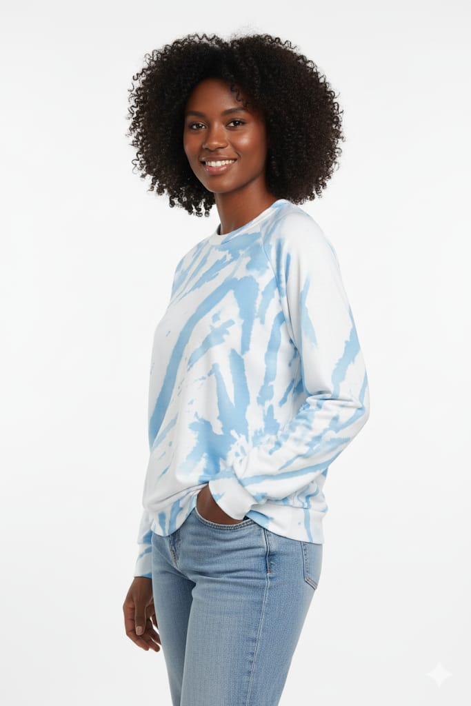 White & Blue Sweatshirt