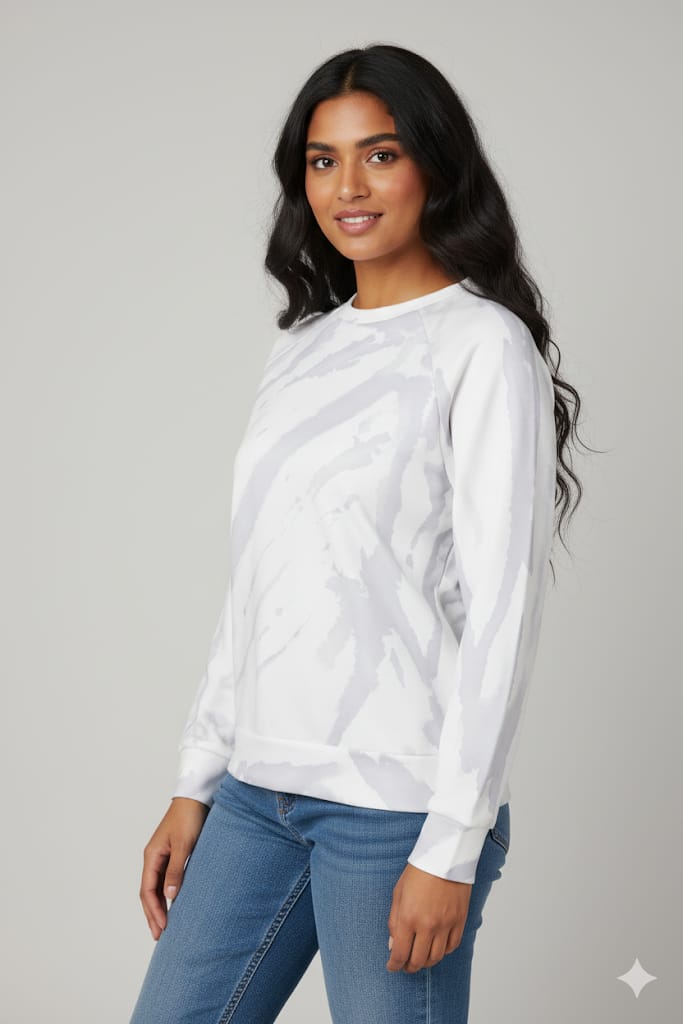 White & Grey Sweatshirt